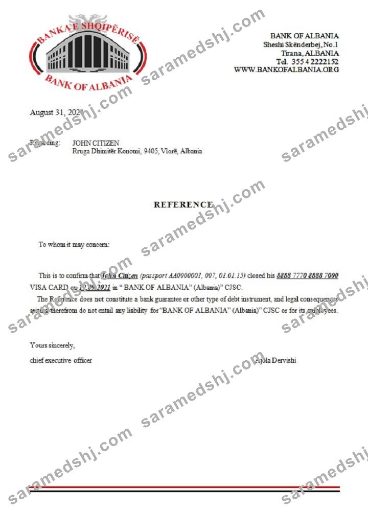 Albania_bank of Albania_closure reference